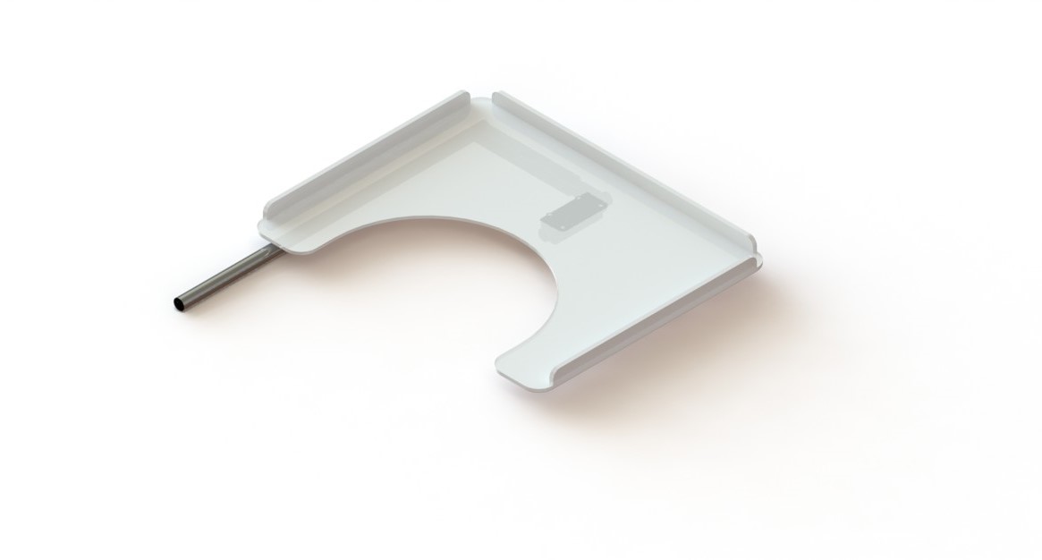 Werkblad (buikuitsparing) 8mm 650 x 490 mm opstaande rand - Afbeelding 4